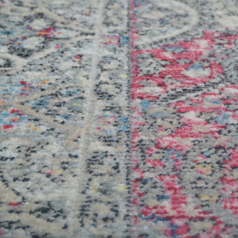 Beier Washable Rugs for Living Room, Wool Rugs for Bedroom, Dining Room, Non Slip, Vintage Rug, Indoor Carpets - MACHINE MADE POLYESTER AREA RUGS - Rectangle, Multicolor, Oriental Design