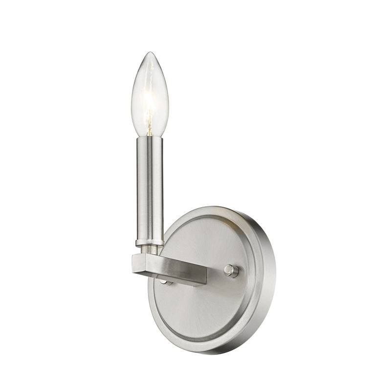 Appliquee à bras 1 lumière à intensité réglable, Nickel satiné