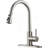 Modern Single Handle Kitchen Faucet with Pull Down Sprayer-122720821