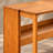 Brown Bamboo Folding Desk 40.35×21.36×29.74 Inch, with Steel Hinges & Shelf for Bedroom Dorm Office