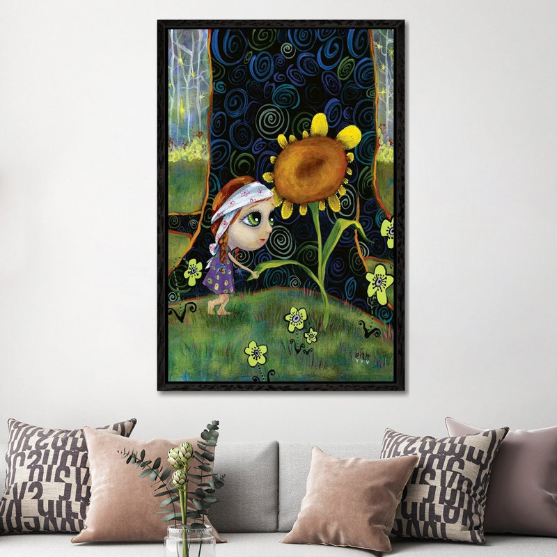 Nice To Meet You by Heather Renaux - Floater Frame Gallery-Wrapped Canvas Giclée on Canvas, 152.4 cm H x 101.6 cm W, Black