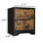 Black Wooden Nightstand with Two Drawers for Bedrooms and Other Places.-984767403