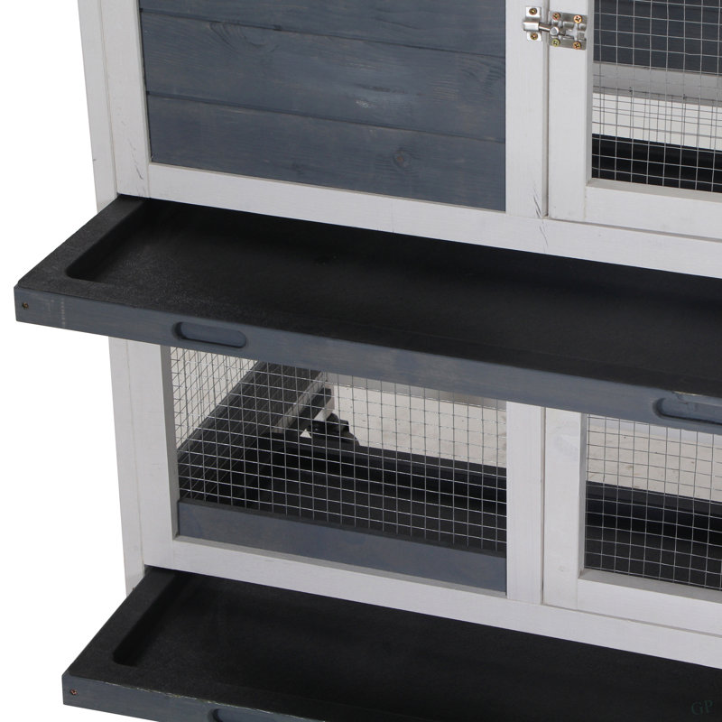 Cage à lapins en bois Pawhut