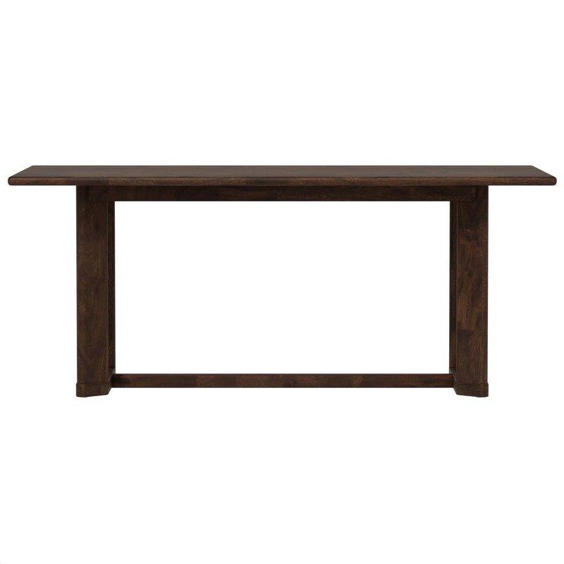 38" Wide Trestle Dining Table in Brown Mango Wood