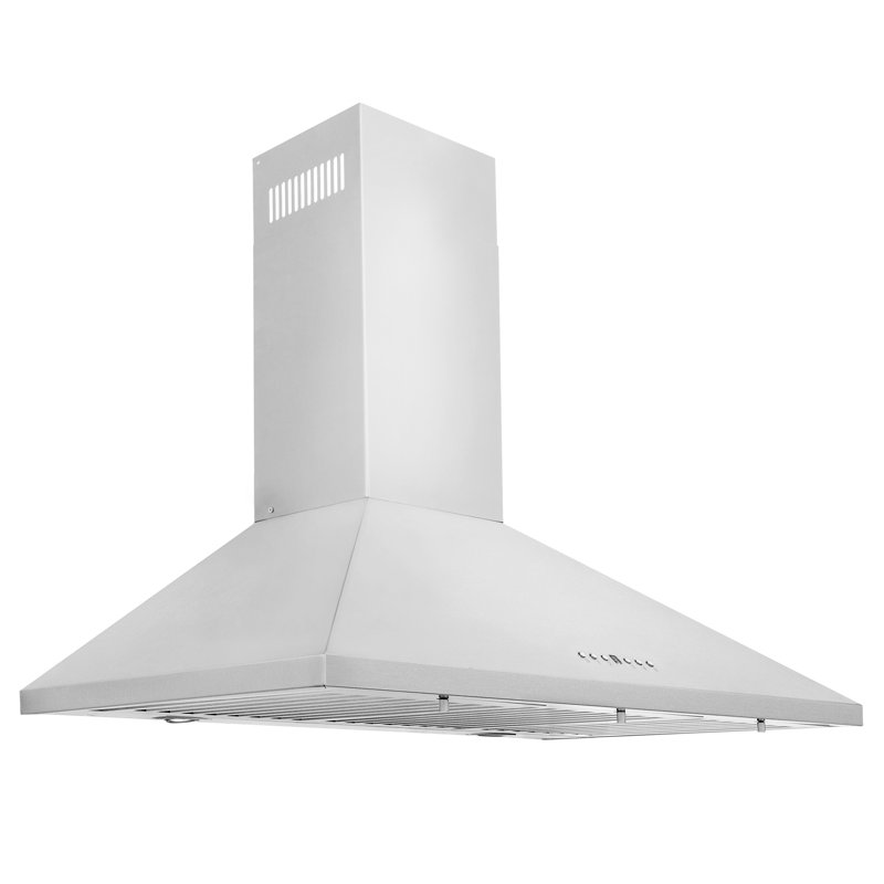 36" KL2 400 CFM Convertible Wall Mount Range Hood in Brushed Stainless Steel, 42