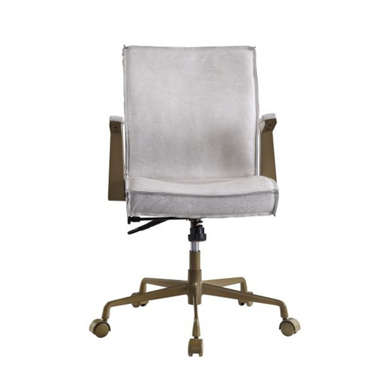 Antlia Genuine Leather Task Chair, Vintage White