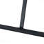 55-Inch Retro Rectangular Dining Table Black Textured Mdf Top Inset Black Metal Legs