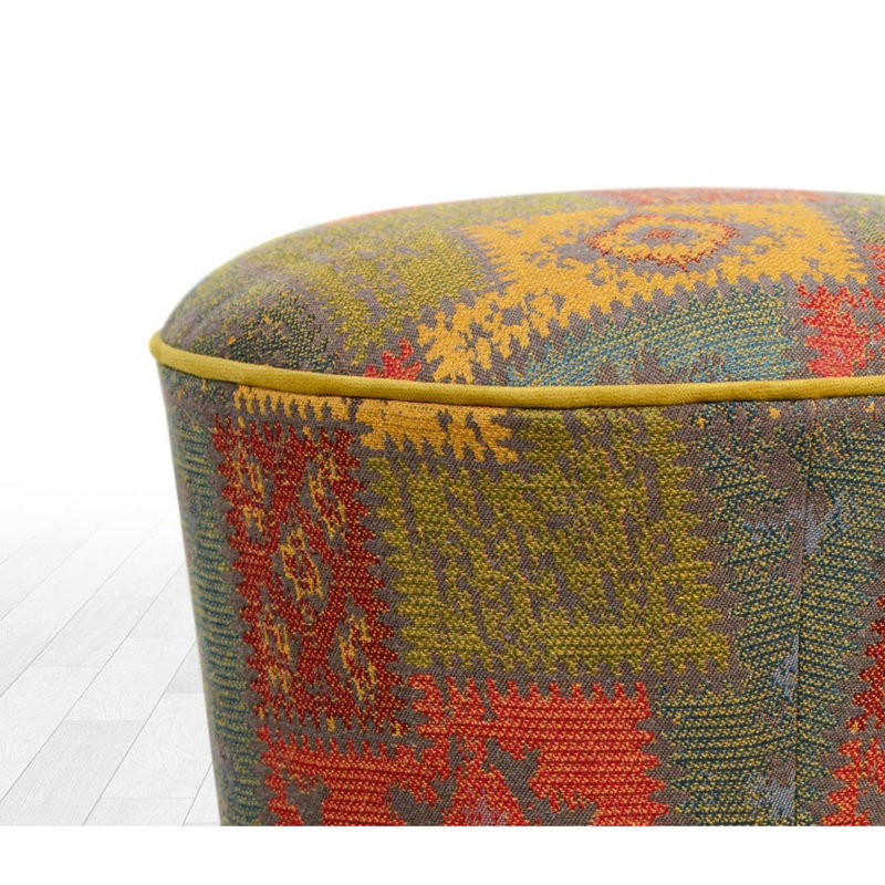 Parral 42Cm Wide Round Footstool Ottoman