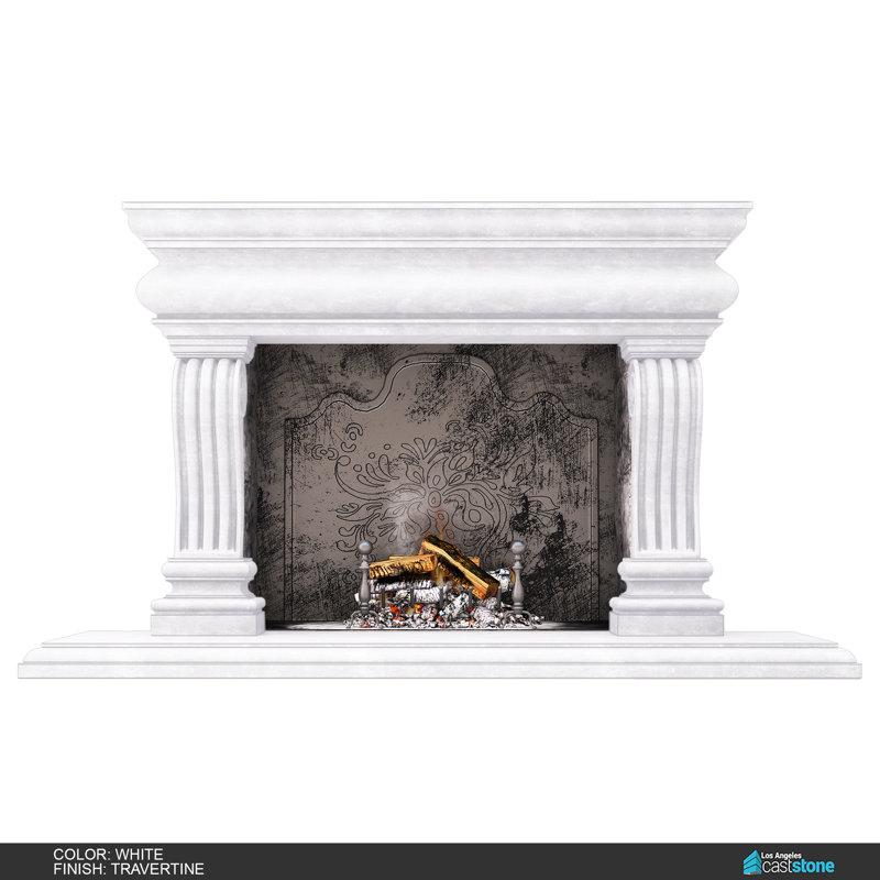 Tigran IV Fireplace Surround, Travertine White