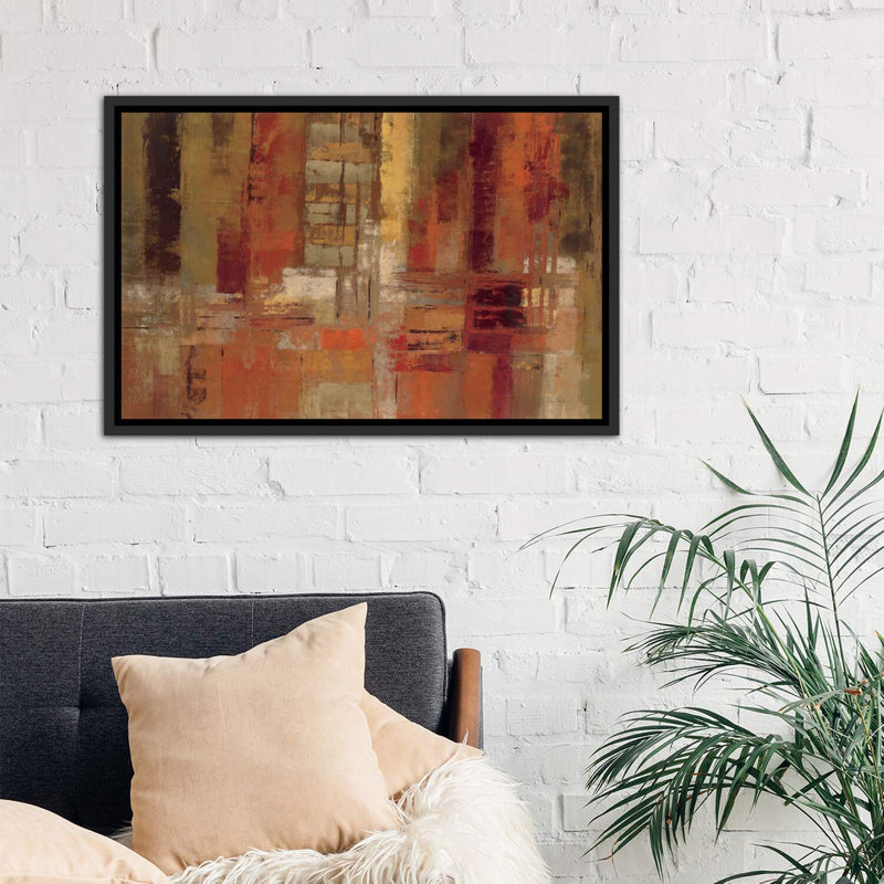 «Sunset Street» par Silvia Vassileva - reproduction d'art, H 18 po x l 26 po x P 1,5 po, Cadre flottant noir patiné