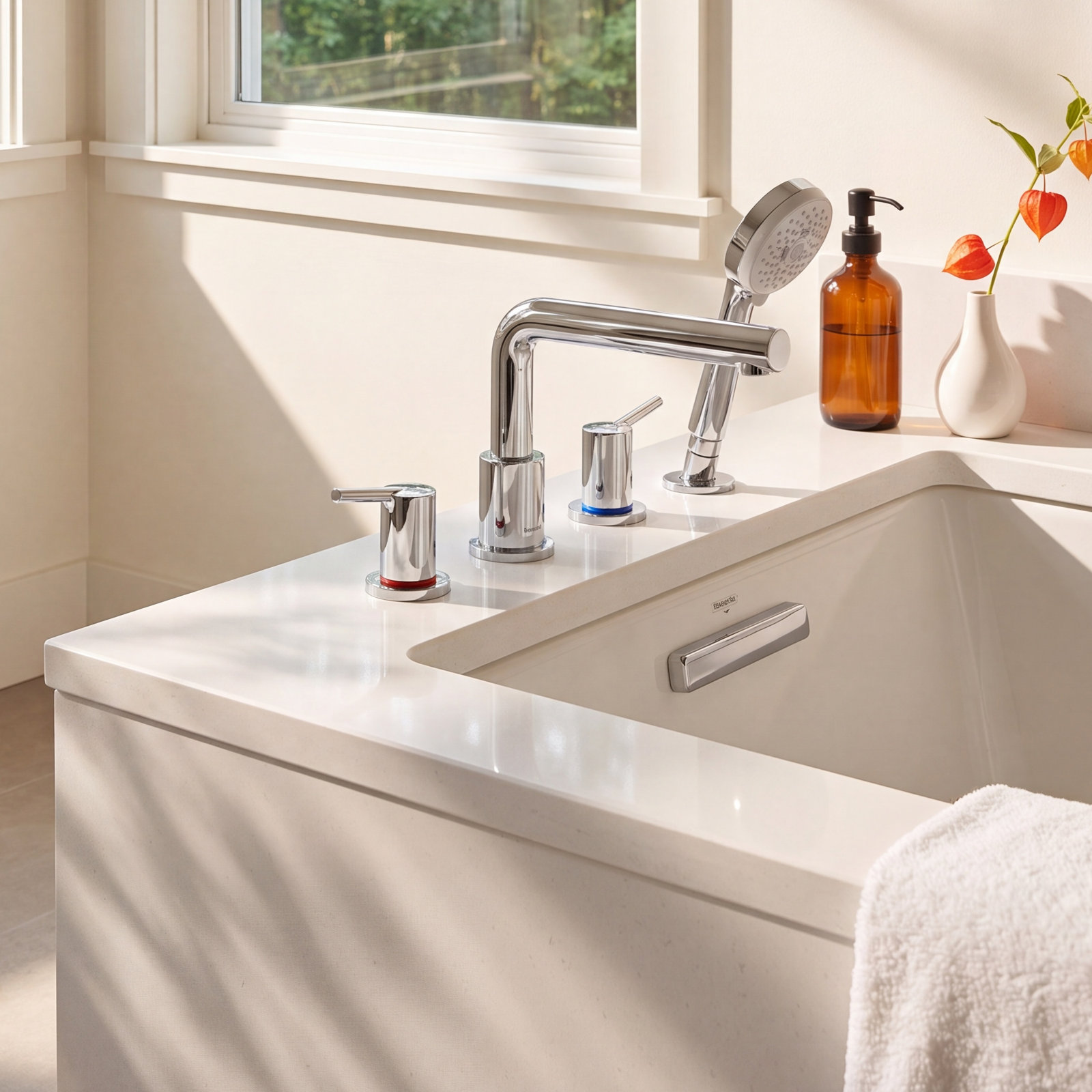 Talis S Deck Roman Tub Faucet with Handshower, Chrome