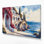 «Coastal Maritime Villa», art mural sur toile blanche