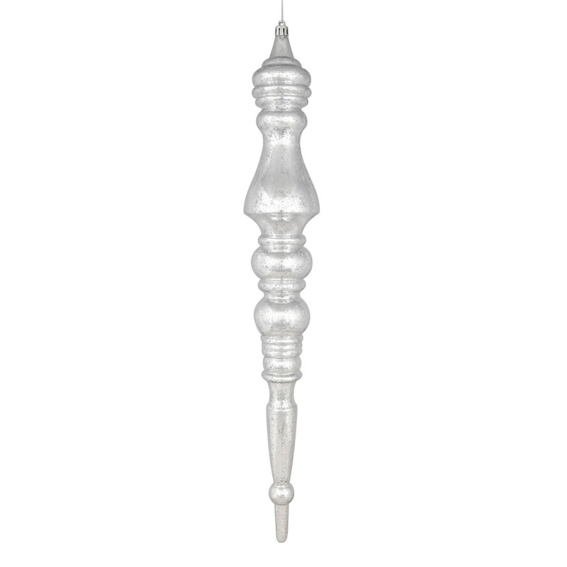 Ornement en forme de fleuron en mercure 20 po, Argent