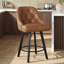 Swivel Upholstered Counter Stool with Solid Wood Frame-1584440450-1584440457