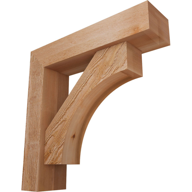 Support Westlake Block avec support décalé, 24 x 24, Cèdre rouge occidental de l 6 po (scié brut)