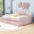 Full Upholstered Daybed Frame with Shell-Shaped Backrest and Twin Trundle-1700070532