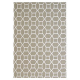 Wool Geometric Area Rug in Sage