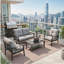 5-Piece Metal Patio Furniture Set-683345748