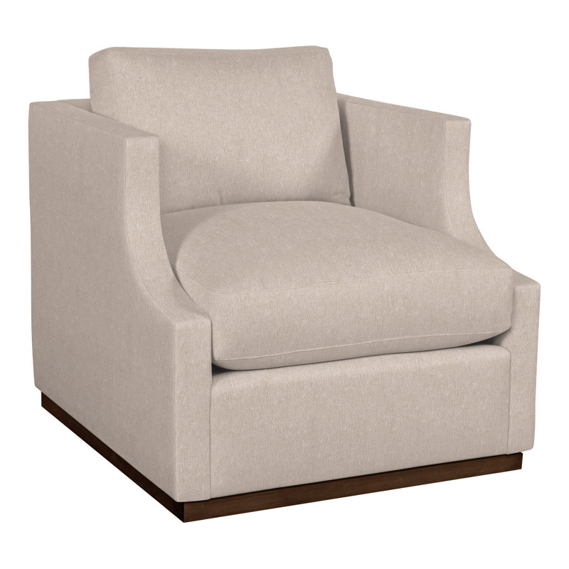 Thom Filicia Home 32" Wide Armchair, Dove Gray, Jiggles Fawn 100% Polyester