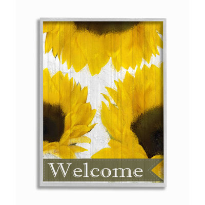 « tournesol welcome », reproduction d’art sur toile