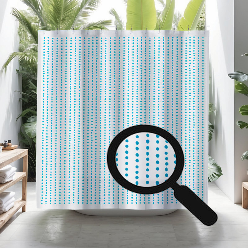 Rideau de douche Thora, Turquoise
