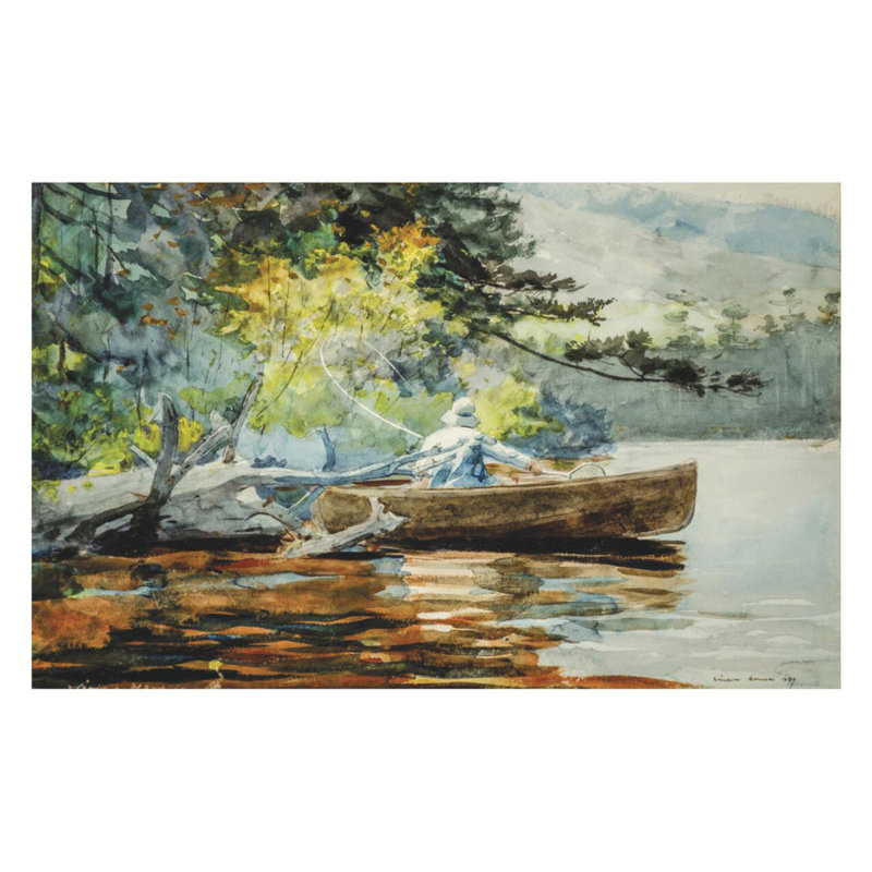 «A Good One Adirondacks» par Winslow Homer - Estampe numérique, H 22 po x l 28 po