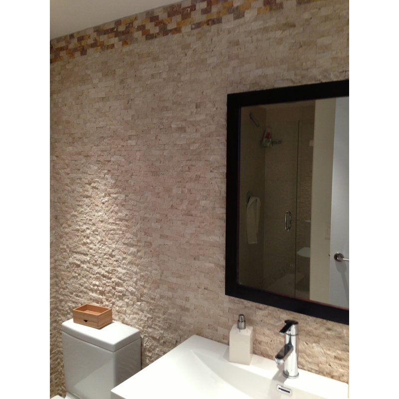 1x2 BRICK SPLITFACE, Ivory