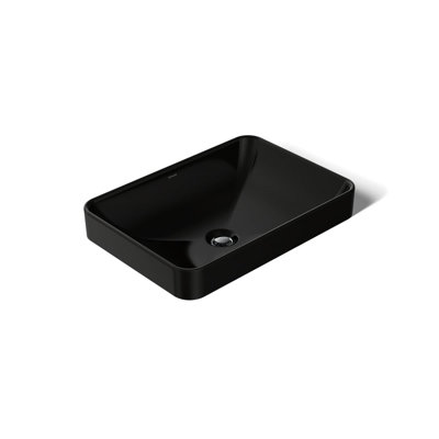 Vox Rectangle Vessel Bathroom Sink In Black