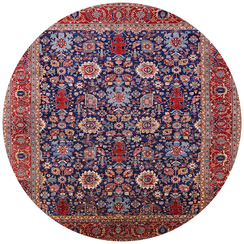 Haider Oriental Indoor Rug, Round 5'