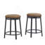 Ensemble de 2 tabourets pivotants avec structure en métal-1688535085
