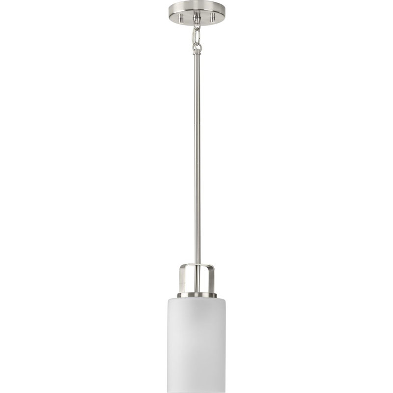 1 - Light Single Pendant, Brushed Nickel