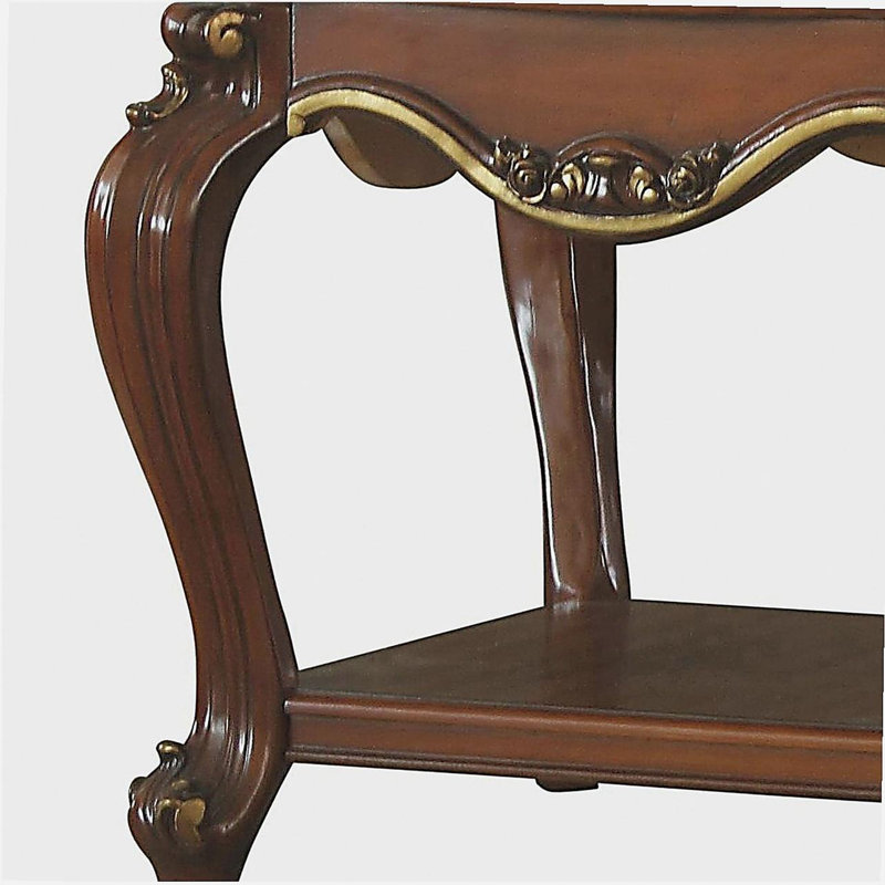 Table d'appoint en chêne miel avec base