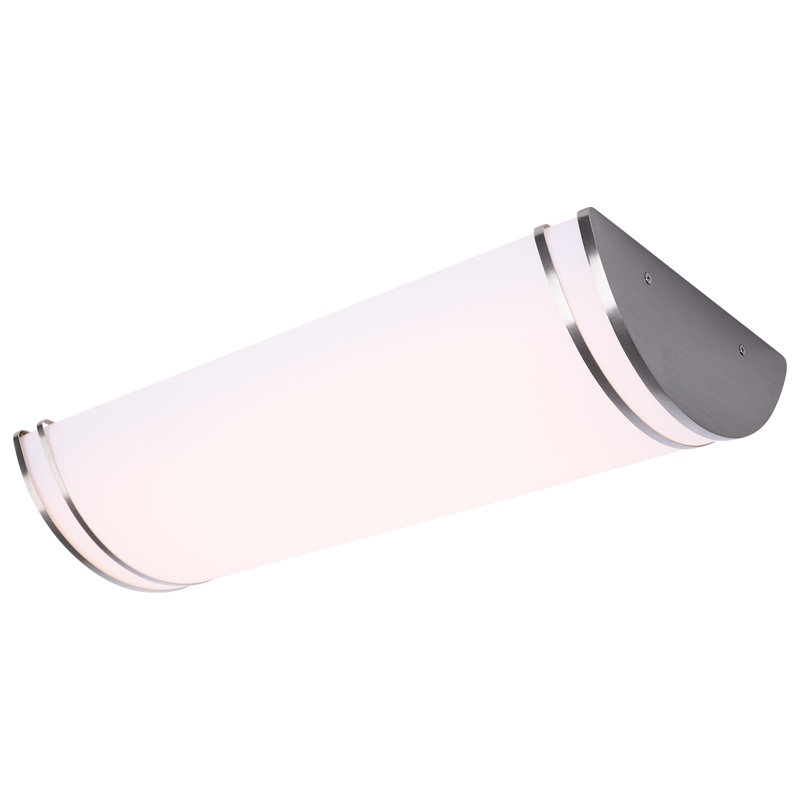 Finition linéaire encastrée à DEL Norrine 27K / 3K / 35K / 4K / 5K, Nickel brossé, H 4,41 po x l 24,02 po x P 11,26 po 