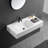 Bathroom Sink, Solid Surface Material, Wall-Mount or Countertop Install, 47" with Single Faucet Hole-69275328
