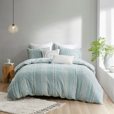 Ensemble de housse de couette en jacquard de coton 3 pièces