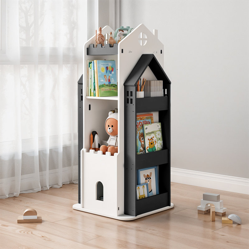PVC Wood Plastic Board + Co-extruded Board + ABS Kids Bookcase, 37.4" H x 16.14" W x 16.14" D
