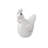 Decorative Chicken Figurine Statue for Home Decor Accent - Traditional Spotted Decorative Object for Tabletop or Living Room Decoration - 5", White-1196156278