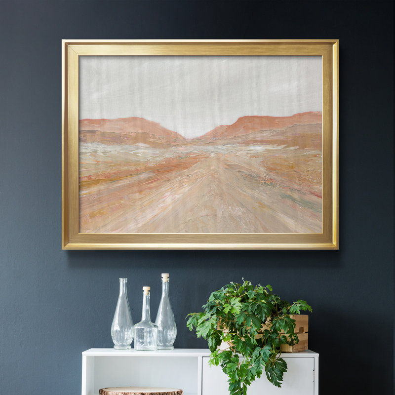 Road to Sedona - Peinture encadrée, H 22,5 po x l 30,5 po x P 1,5 po, Toile avec cadre or, Pas de tapis