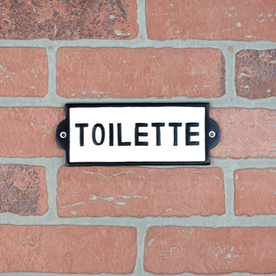 White Toilette Door Sign Business Bar Restroom Toilet Wall Plaque Bathroom Decor White Toilette Door Sign Business Bar Restroom Toilet Wall Plaque Bathroom Decor