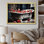 Red Floral Bath II - Laundry Art mural