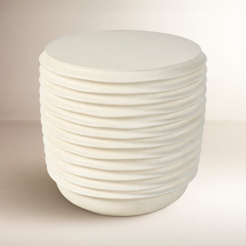 Dwell Charcoal Side Table, Ivory