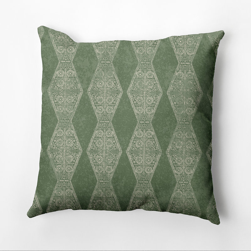 Housse de coussin d'extérieur carré HH Revival, H 20 po x l 20 po, Vert