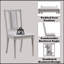 Ensemble de 2 chaises d'appoint Marta en lin et finition naturelle beige