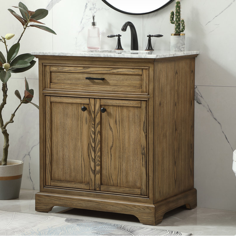Ensemble de meuble-lavabo simple 30 po Hermes, Bois flottant