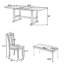 6-Piece Extendable Trestle Dining Table Set With Removable Leaf, Kitchen Table Set With Upholstered Side Chair And  Bench-1358161465-1358161466