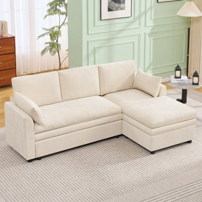  Canapé modulaire modulaire avec méridienne, Coussin double couche profond et confortable