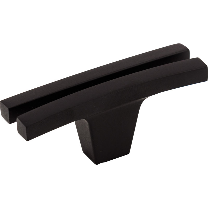 Flared 2 5/8" Length Geometric Knob, Black