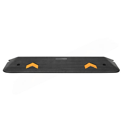 Upgraded Rubber Threshold Ramp, 1" Rise Wheelchair Ramp Doorway, Natural Curb Ramp Rated 33069 Lbs Load Capacity, Non-Slip Textured Surface Rubber Curb Ramp For Wheelchair And Scooter