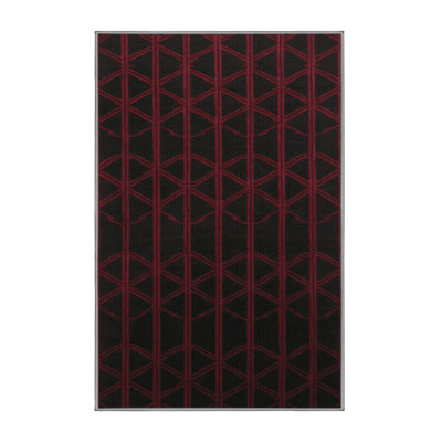 Machine Washable Trellis Gray Area Rug