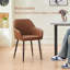 Seaham Upholstered Faux Leather Dining Chairs with Arm-496983089